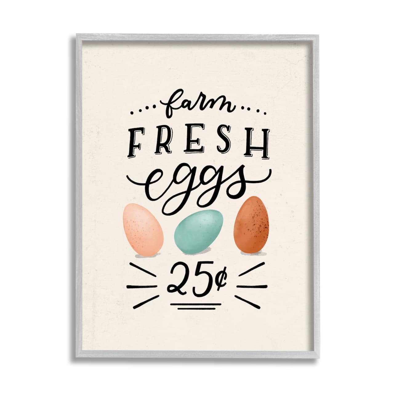 Stupell Industries Farm Fresh Eggs Sign Framed Giclee Art